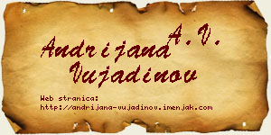 Andrijana Vujadinov vizit kartica